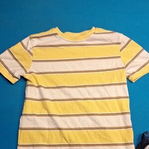 Bundle All Kids 4 For $10. Wonder Nation Yellow and White Striped Tee